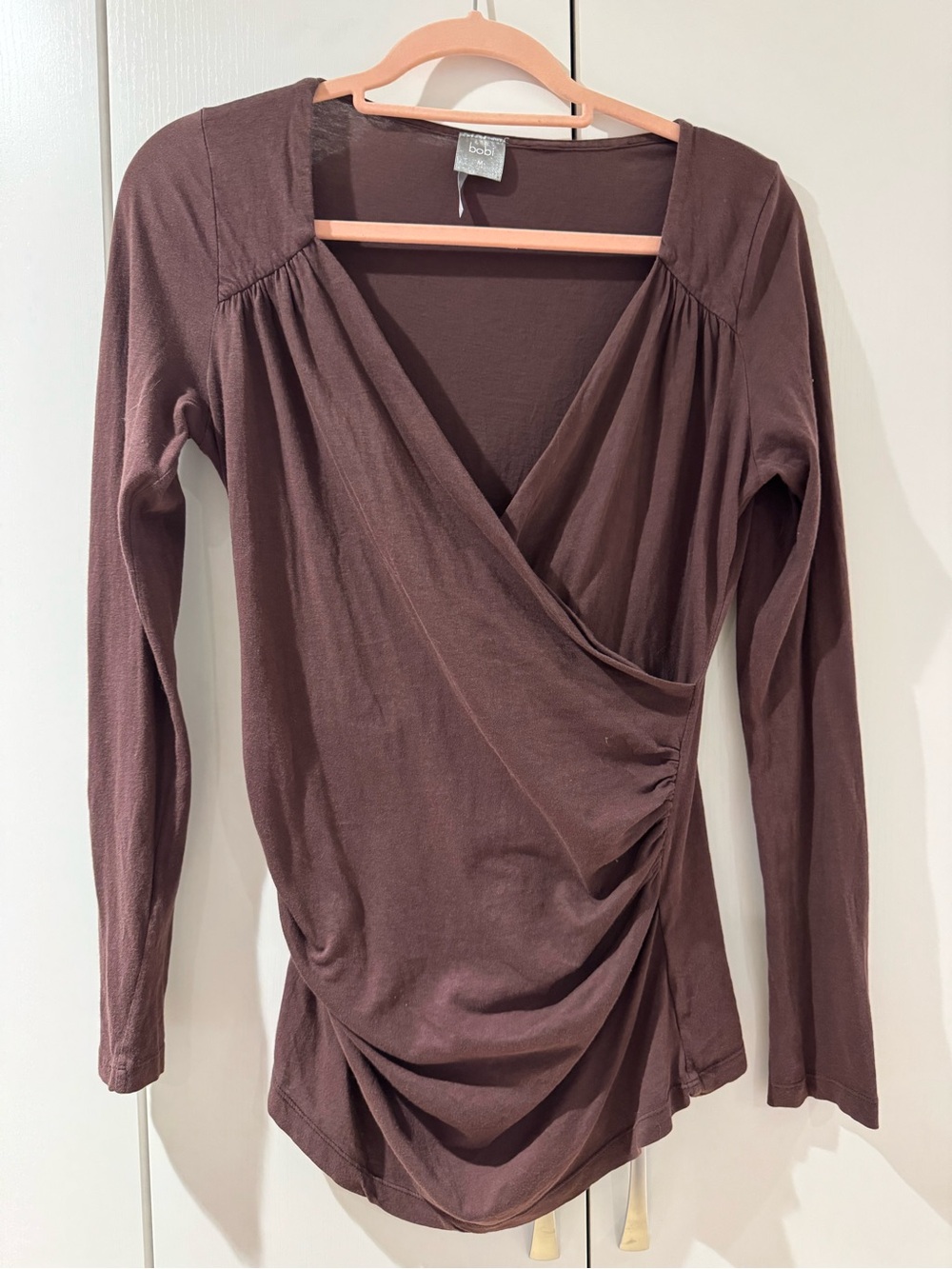 bobi Brown Wrap-Front Long Sleeve Top
